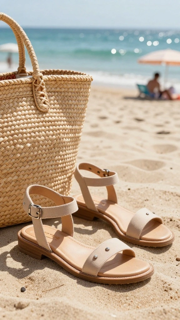 19 Beach Sandals for Curvy Women That Are as Comfortable as They Are Cute! - 7. Casual Ankle-Strap Sandals 1