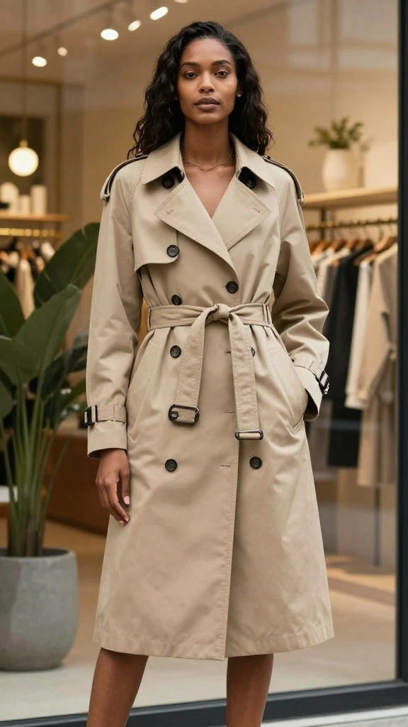 19 Eco-Friendly Jackets You’ll Want to Wear All Year Round (And Look Fantastic!) - 10. Classic Trench Coat with a Twist 1