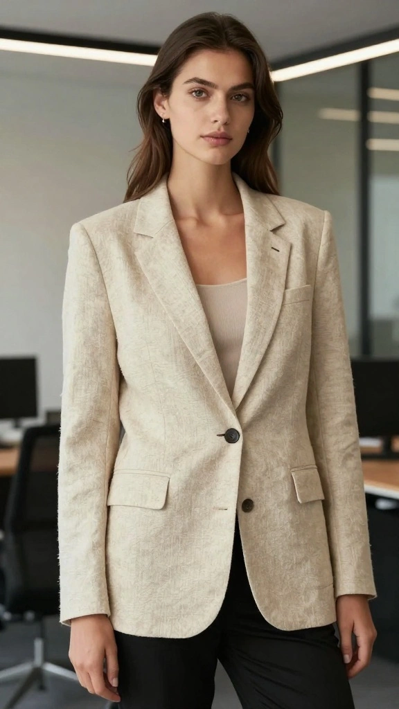 19 Eco-Friendly Jackets You’ll Want to Wear All Year Round (And Look Fantastic!) - 19. Classic Blazer Jacket Made from Hemp 1