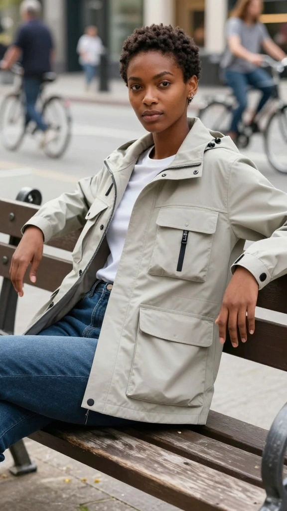 19 Eco-Friendly Jackets You’ll Want to Wear All Year Round (And Look Fantastic!) - 7. Lightweight Utility Jacket 1