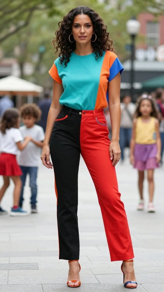 19 Edgy Mom Style Looks That Will Make You Forget the Sweatpants! - 11. Bold Color Blocking 1