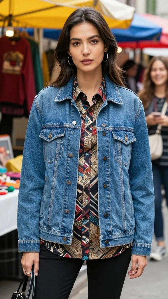 19 Edgy Mom Style Looks That Will Make You Forget the Sweatpants! - 8. Layered Denim & Patterns 1