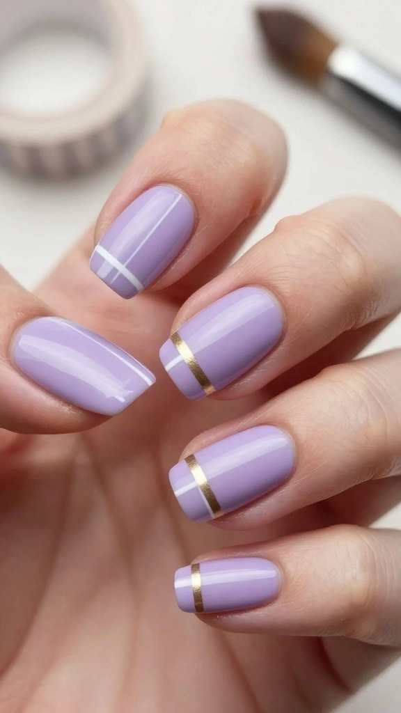 19 Minimal Nail Designs That Are Quick and Stylish (Your Friends Will Be Jealous!) - 17. Simple Stripe Designs 1