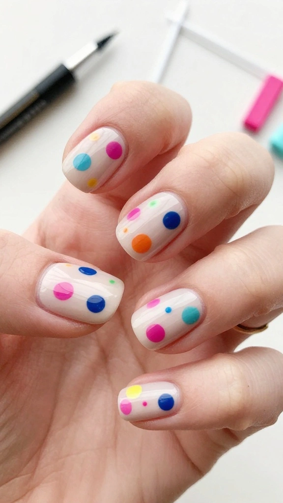 19 Minimal Nail Designs That Are Quick and Stylish (Your Friends Will Be Jealous!) - 3. Dot Nail Art 1
