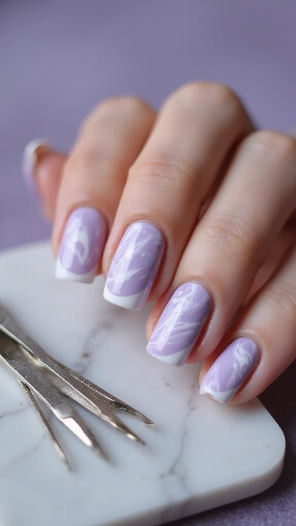 19 Minimal Nail Designs That Are Quick and Stylish (Your Friends Will Be Jealous!) - 8. Subtle Marble Effect 1