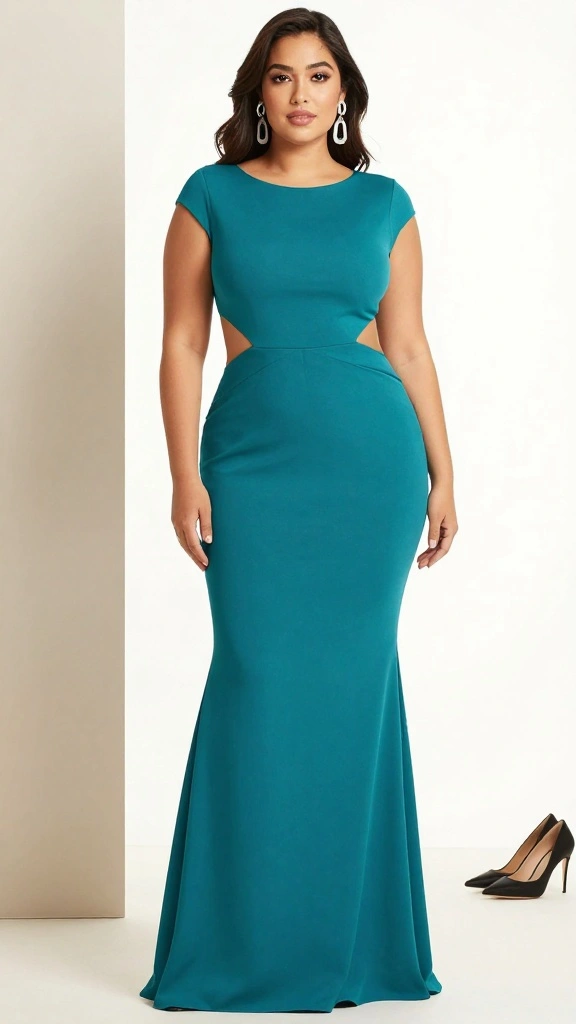 19 Stunning Plus Size Gowns for Every Formal Occasion - 13. Eye-Catching Cutouts 1