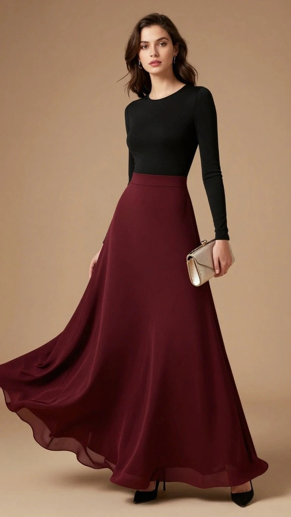 19 Stunning Plus Size Gowns for Every Formal Occasion - 14. Romantic Maxi Skirt and Top Ensemble 1