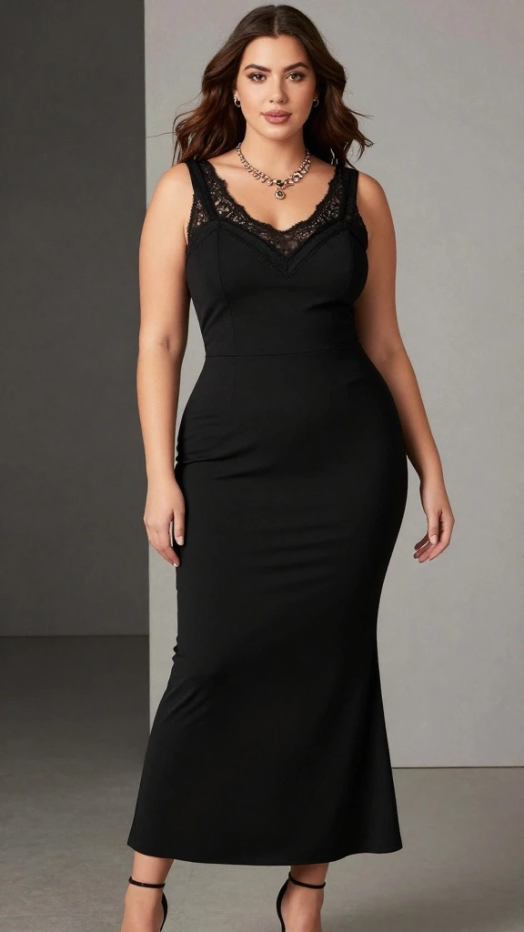 19 Stunning Plus Size Gowns for Every Formal Occasion - 16. The Classic Little Black Dress 1