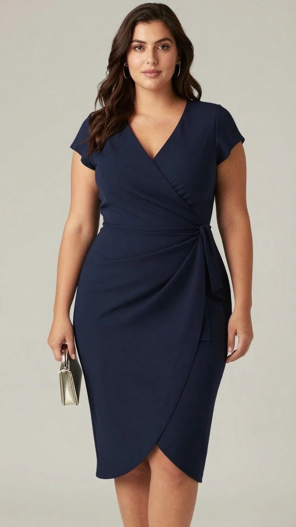 19 Stunning Plus Size Gowns for Every Formal Occasion - 19. Effortless Wrap Dresses 1