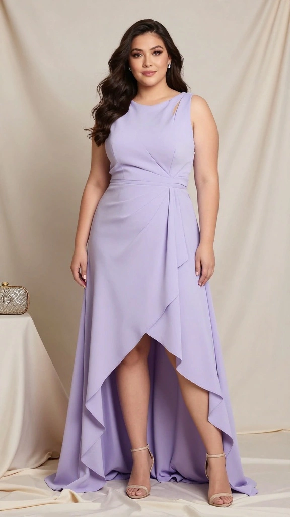 19 Stunning Plus Size Gowns for Every Formal Occasion - 8. Asymmetrical Flair 1