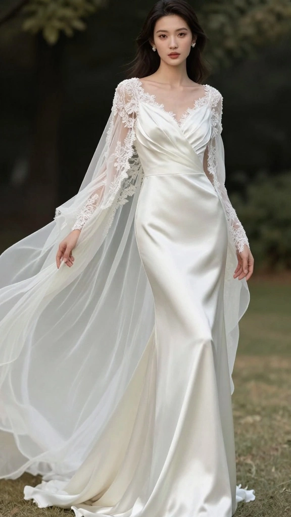 19 Wedding Dress Fabrics You Didn't Know Could Transform Your Big Day! - 1. Silk Satin 1