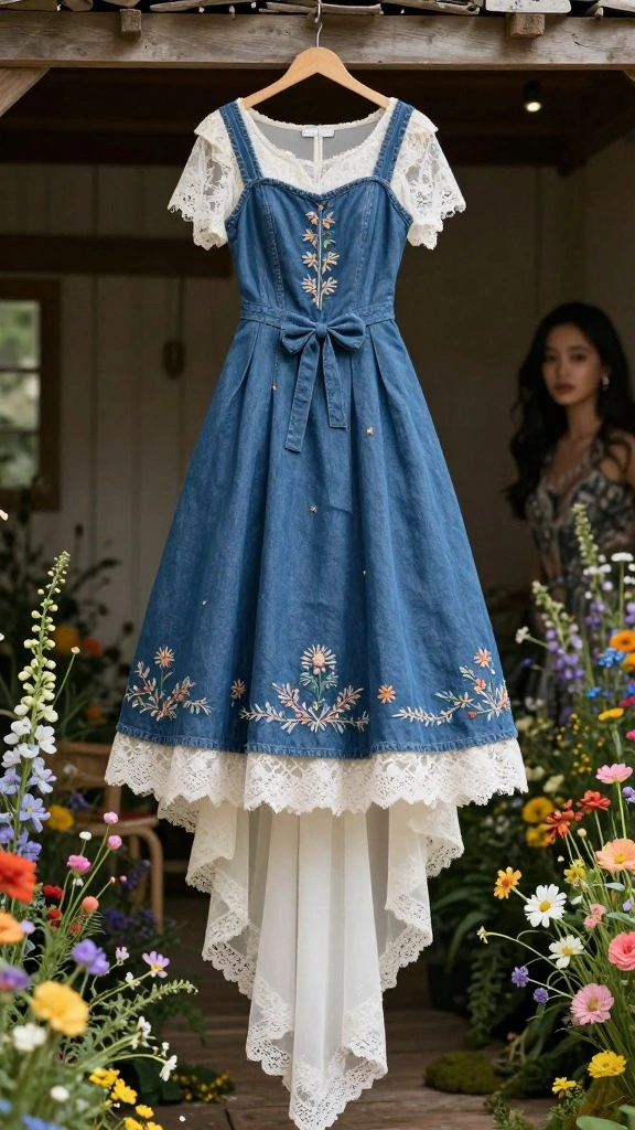 19 Wedding Dress Fabrics You Didn't Know Could Transform Your Big Day! - 12. Denim 1