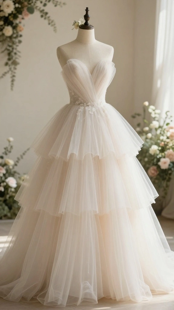 19 Wedding Dress Fabrics You Didn't Know Could Transform Your Big Day! - 3. Tulle 1