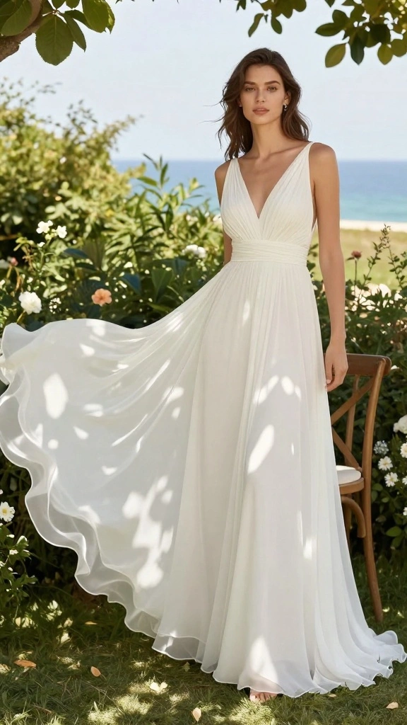 19 Wedding Dress Fabrics You Didn't Know Could Transform Your Big Day! - 4. Chiffon 1