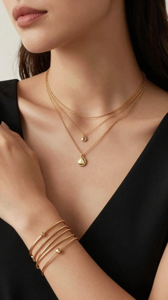 20 Age-Defying Fashion Fixes to Keep You Looking Fresh and Stylish! - 19. Experiment with Layered Jewelry 1