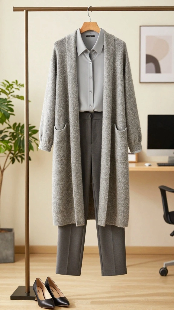 20 Chic Layering Techniques for the Office - 4. Cardigans with a Twist 1