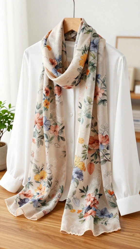 20 Chic Layering Techniques for the Office - 5. Lightweight Scarves 1