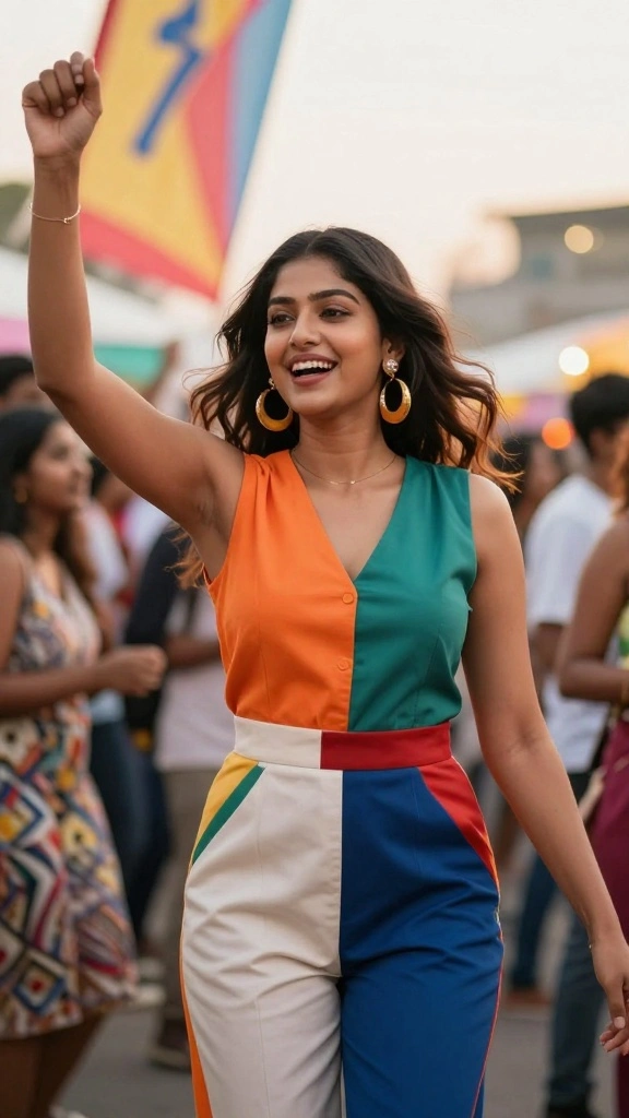 20 Festival Outfits That Will Turn Heads and Get You Noticed! - 7. Color Block Wonder 1