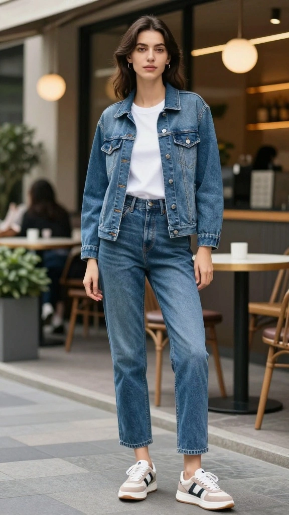 20 Must-Have Casual Fashion Looks for Outings This Season (Don't Miss #15!) - 1. Effortlessly Cool Denim Jacket Ensemble 1