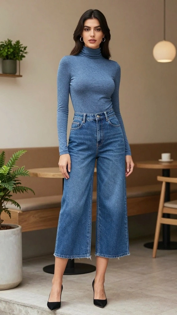 20 Must-Have Casual Fashion Looks for Outings This Season (Don't Miss #15!) - 13. Minimalist Look with Denim Culottes 1