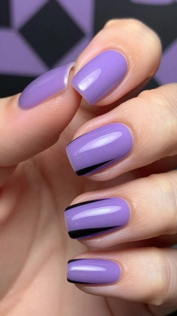 20 Ombre Nail Designs You Can Create at Home (Even If You're a Beginner!) - 14. Ombre with Stripes 1