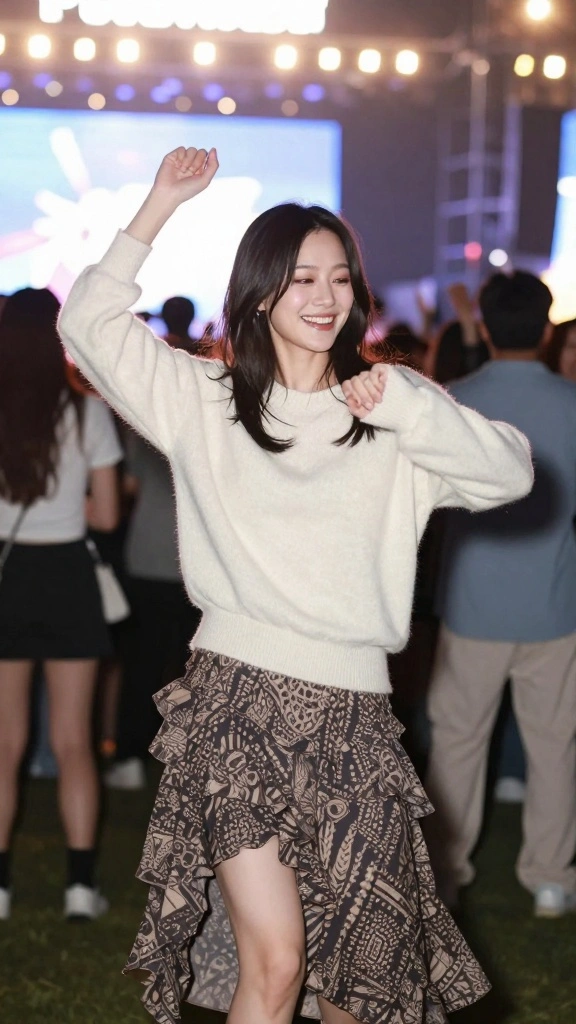 20 Outdoor Layering Ideas That Will Keep You Cozy and Chic - 9. Layered Look with Sweater and Skirt 1