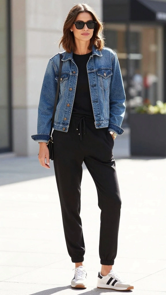 20 Vintage Denim Jacket Outfits Styled with Accessories You'll Adore! - 6. Weekend Vibes with Casual Sneakers 1