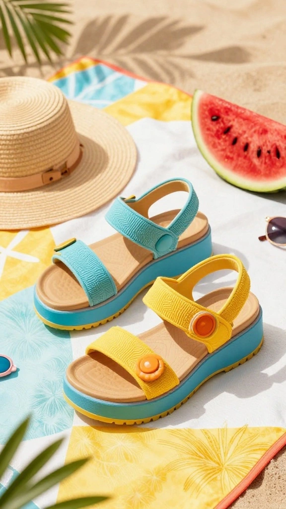 21 Comfortable Summer Sandals for Curvy Figures That Go with Every Casual Outfit! - 16. Fun Platform Sandals 1
