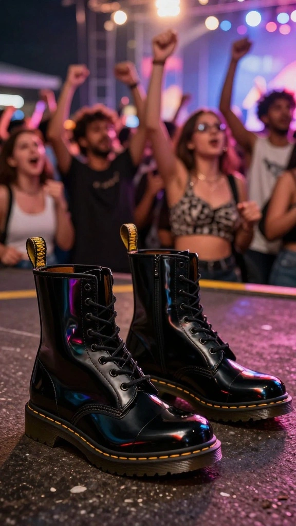 21 Fashion-Forward Comfortable Concert Shoes You Need to Own! - 20. Classic Dr. Martens 1