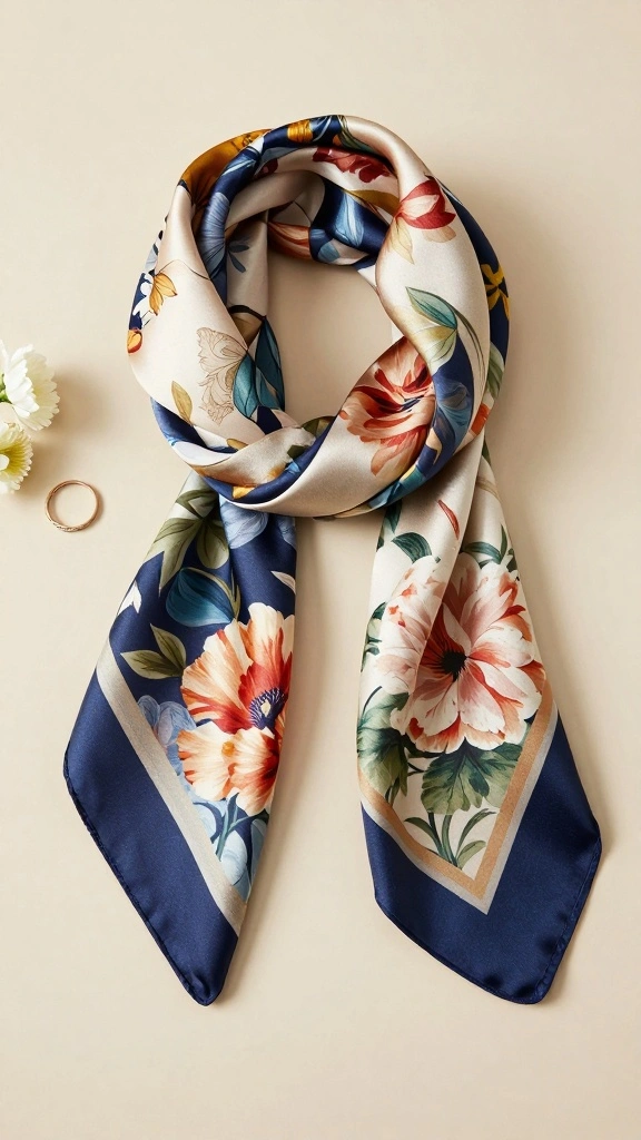 21 Minimalist Lightweight Fashion Accessories You Can Wear Every Day - 13. Silk Hair Scarf 1