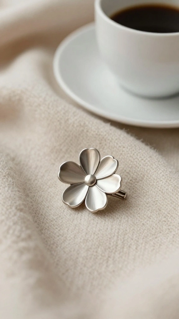 21 Minimalist Lightweight Fashion Accessories You Can Wear Every Day - 18. Timeless Brooch 1