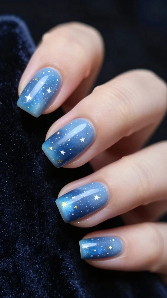 21 Stunning Elegant Nail Styles You’ll Want to Show Off Immediately! - 14. Starry Night Theme 1