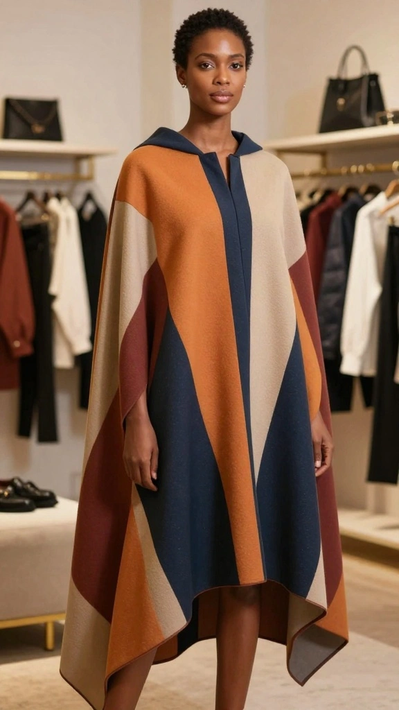 22 Curvy Casual Styles That Celebrate Every Curve - 18. Stylish Cape 1