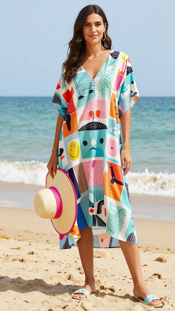 22 Curvy Casual Styles That Celebrate Every Curve - 20. Playful Beach Cover-Up 1