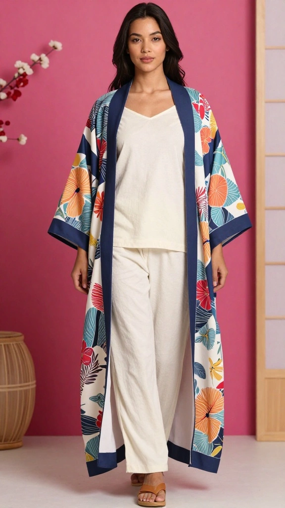 22 Curvy Casual Styles That Celebrate Every Curve - 21. Stylish Kimono 1