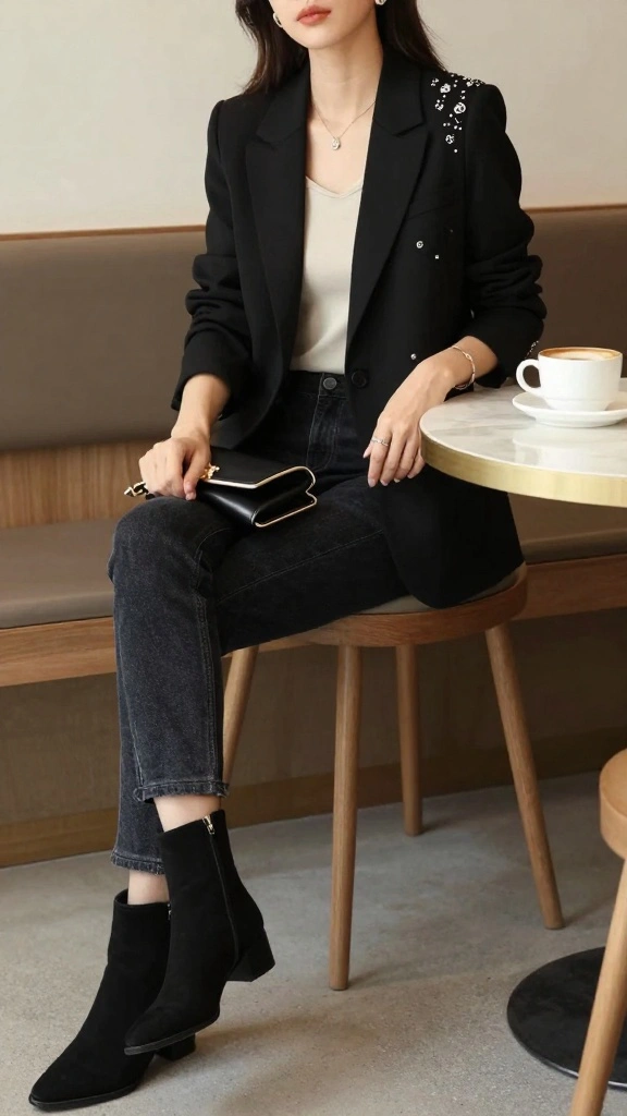 22 Curvy Casual Styles That Celebrate Every Curve - 5. Tailored Blazer and Jeans 1