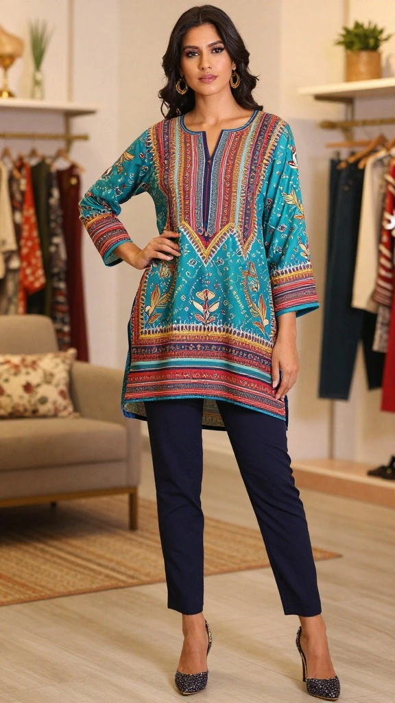 22 Curvy Casual Styles That Celebrate Every Curve - 8. Printed Tunics 1