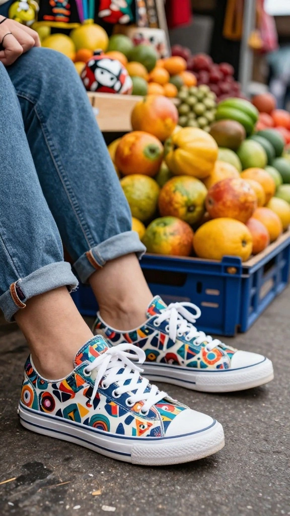 22 Trendy Travel Shoes That Are Taking the Fashion World by Storm! - 18. Fun Patterned Sneakers 1