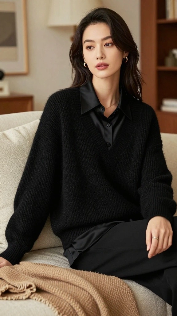 24 Autumn Outfits That Will Elevate Your Layering Game to a Whole New Level! - 11. Layering with Textured Fabrics 1