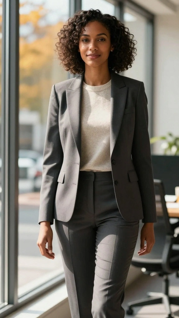 24 Autumn Outfits That Will Elevate Your Layering Game to a Whole New Level! - 12. Layering for Work: Professional Attire 1