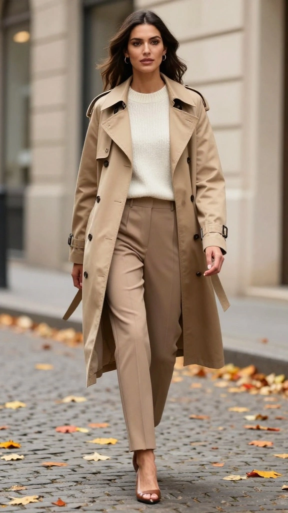 24 Autumn Outfits That Will Elevate Your Layering Game to a Whole New Level! - 8. Classic Trench Coats for Layering 1