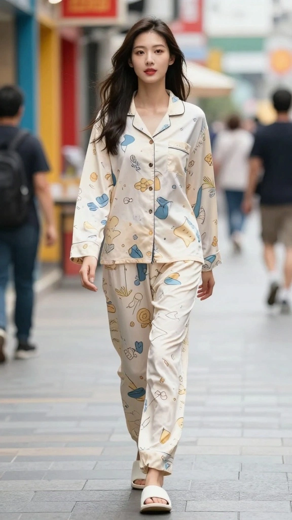 24 Urban Errands Wear Looks That Will Turn Heads on the Street! - 23. Stylish Pajama Sets for Errands 1