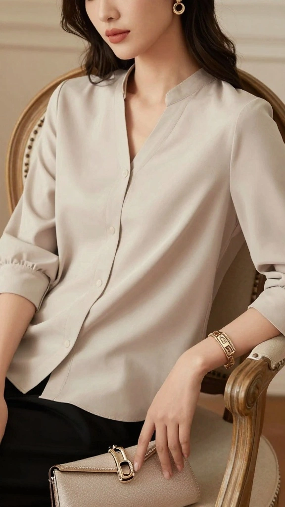 25 Must-Have Wardrobe Essentials for Women Over 40 That You'll Rely On! - 9. Neutral Blouse 1