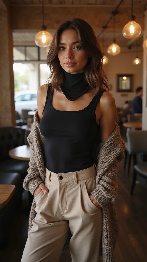 25 Sophisticated Layering Techniques for 40+ Women That Scream Elegance! - 20. Playful Layering with Oversized Tops 1