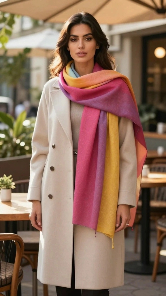 25 Sophisticated Layering Techniques for 40+ Women That Scream Elegance! - 3. Effortless Scarves 1