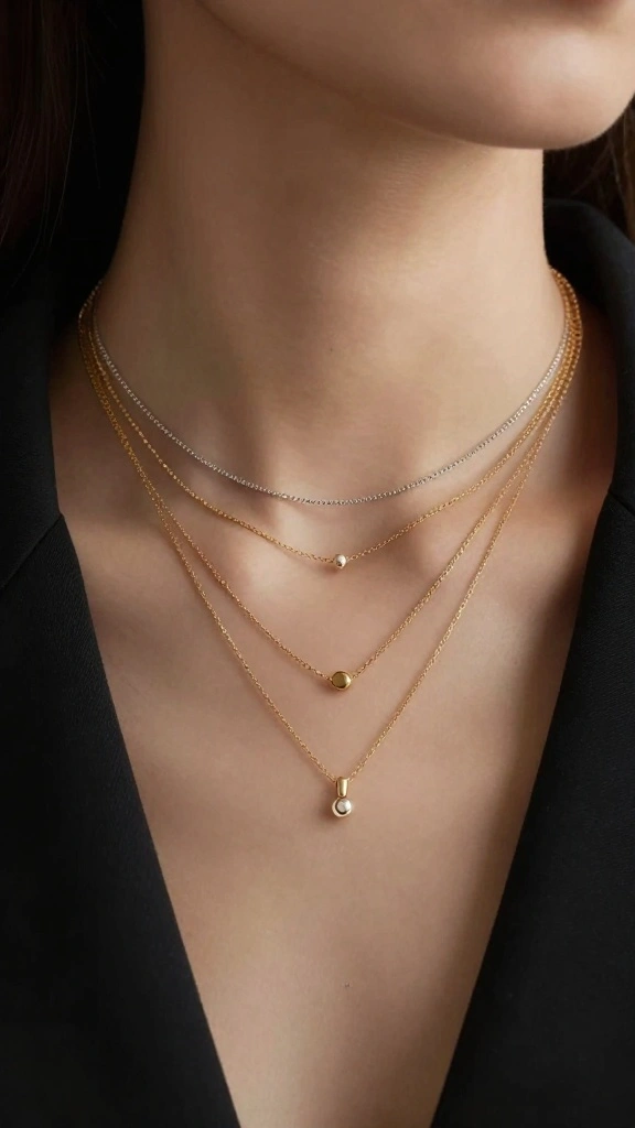 25 Sophisticated Layering Techniques for 40+ Women That Scream Elegance! - 4. Layered Jewelry 1