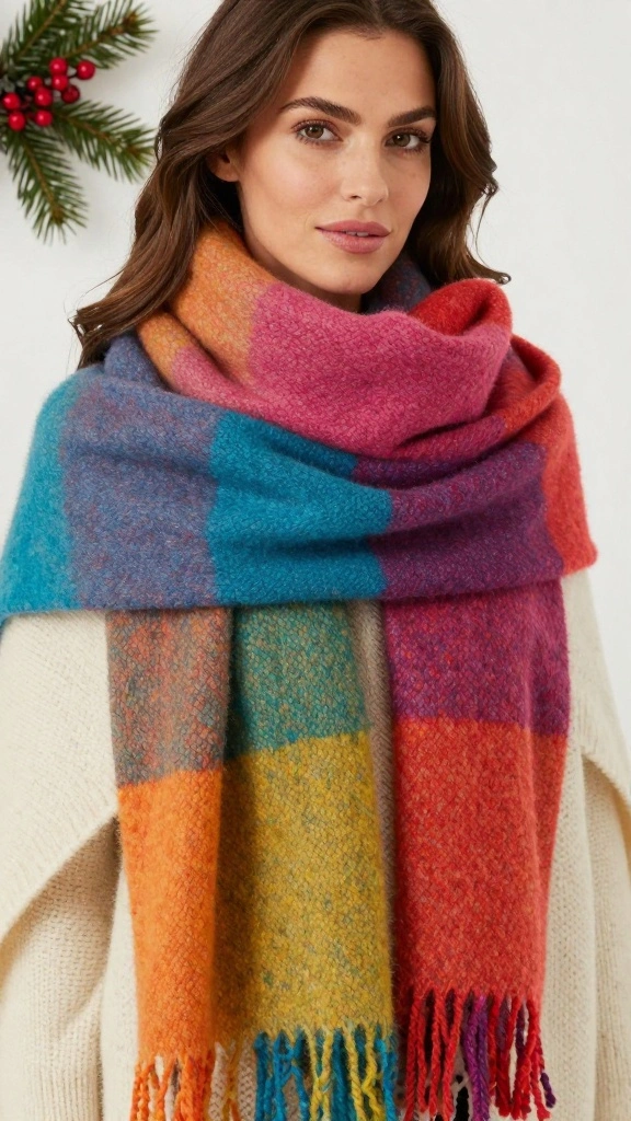 25 Stylish Scarves That Will Instantly Upgrade Your Winter Outfit Game! - 14. The Colorful Wrap Scarf 1