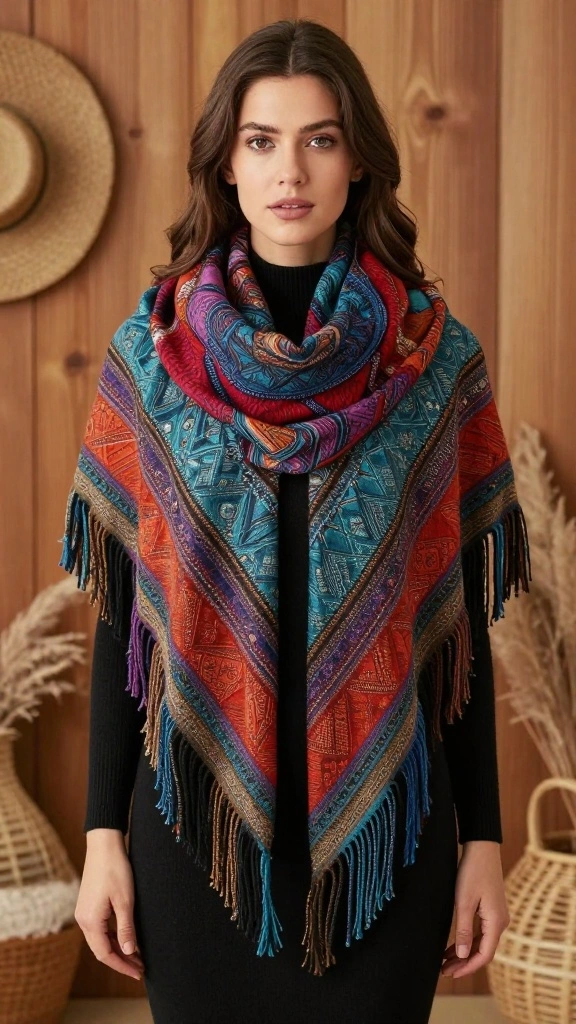25 Stylish Scarves That Will Instantly Upgrade Your Winter Outfit Game! - 24. The Boho Style Scarf 1