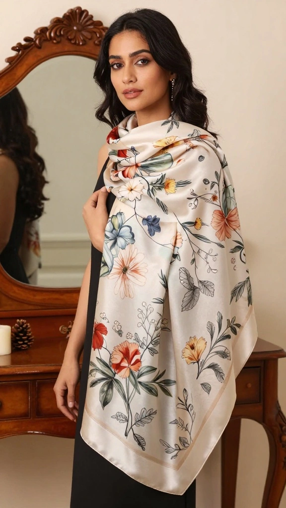 25 Stylish Scarves That Will Instantly Upgrade Your Winter Outfit Game! - 4. The Lightweight Silk Scarf 1