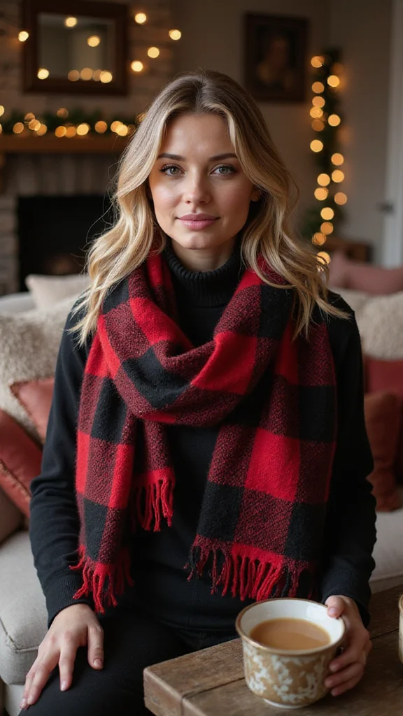 25 Stylish Scarves That Will Instantly Upgrade Your Winter Outfit Game! - 5. The Cozy Plaid Scarf 1